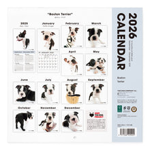 Lea la imagen en la vista de la galería, THE DOG 2026年カレンダー 大判サイズ(ボストン・テリア)