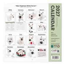 画像をギャラリービューアに読み込む, THE DOG 2027年カレンダー 大判サイズ(ウエスト・ハイランド・ホワイト・テリア)の裏表紙