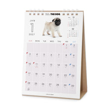 갤러리보기에 이미지를 읽고 THE DOG 2027年カレンダー 卓上サイズ(パグ)の1月(裏)