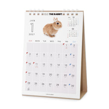 将图像阅读到画廊视图中, THE RABBIT 2027年カレンダー 卓上サイズの1月(裏)