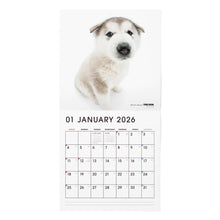 Read the image into the gallery view, THE DOG 2026年カレンダー 大判サイズ トリオ(秋田/アラスカン・マラミュート/フラットコーテッド・レトリーバー)