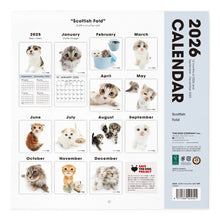 Lea la imagen en la vista de la galería, THE CAT 2026年カレンダー 大判サイズ (スコティッシュ・フォールド)