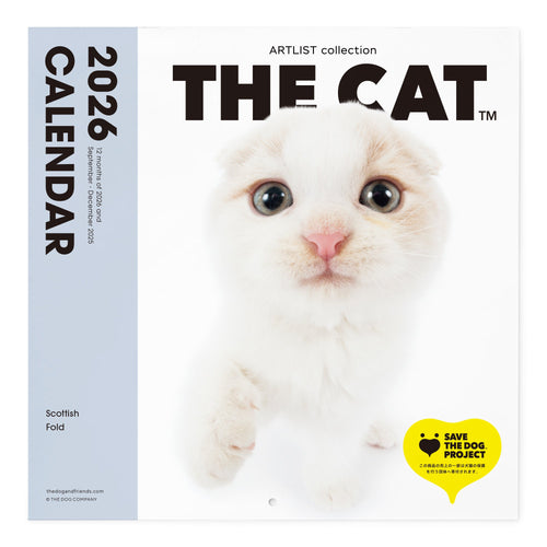 THE CAT 2026年カレンダー 大判サイズ (スコティッシュ・フォールド)