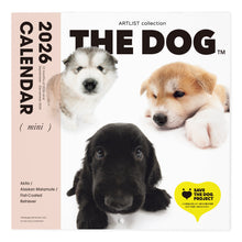 画像をギャラリービューアに読み込む, THE DOG 2026年カレンダー ミニサイズ トリオ(秋田/アラスカン・マラミュート/フラットコーテッド・レトリーバー )