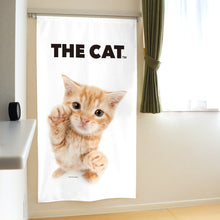 画像をギャラリービューアに読み込む, のれん THE CAT アメリカン・ショートヘア(レッド 150cm丈)