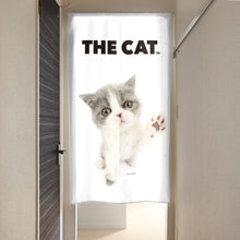 画像をギャラリービューアに読み込む, のれん THE CAT エキゾチックショートヘア(ブルー&ホワイト 150cm丈)