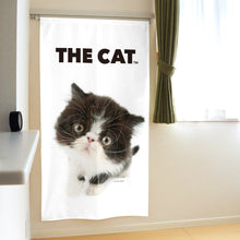 画像をギャラリービューアに読み込む, のれん THE CAT エキゾチックショートヘア(ブラック&ホワイト 150cm丈)