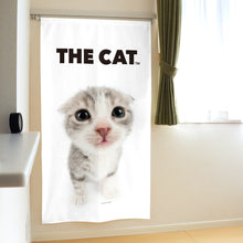 画像をギャラリービューアに読み込む, のれん THE CAT スコティッシュ・フォールド(シルバー 150cm丈)