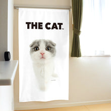 画像をギャラリービューアに読み込む, のれん THE CAT スコティッシュ・フォールド(ブルー&ホワイト 150cm丈)