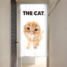 画像をギャラリービューアに読み込む, のれん THE CAT スコティッシュ・フォールド(レッド1 150cm丈)