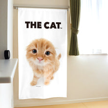 画像をギャラリービューアに読み込む, のれん THE CAT スコティッシュ・フォールド(レッド1 150cm丈)