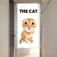 画像をギャラリービューアに読み込む, のれん THE CAT スコティッシュ・フォールド(レッド2 150cm丈)