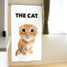 画像をギャラリービューアに読み込む, のれん THE CAT スコティッシュ・フォールド(レッド2 150cm丈)