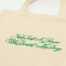 將圖像閱讀到畫廊視圖中, 狗×Shogo Sekine原始手提袋(米色)