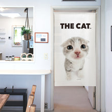 画像をギャラリービューアに読み込む, のれん THE CAT スコティッシュ・フォールド(シルバー 150cm丈)
