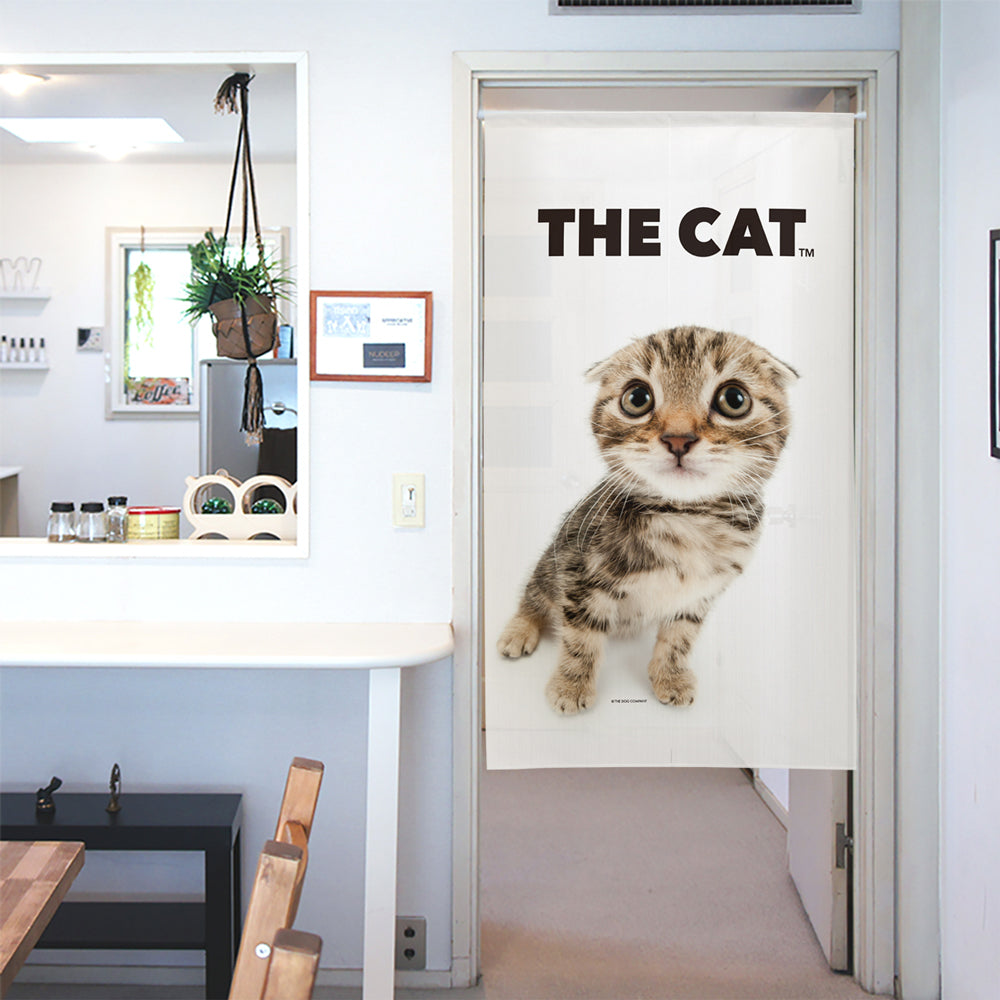 のれん THE CAT スコティッシュ・フォールド（ブラウン 150cm丈