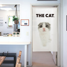 画像をギャラリービューアに読み込む, のれん THE CAT スコティッシュ・フォールド(ブルー&ホワイト 150cm丈)