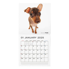 Lea la imagen en la vista de la galería, El calendario del perro 2025 tamaño de gran formato (Pinscher en miniatura)
