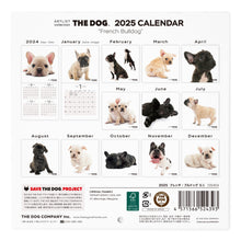 Lea la imagen en la vista de la galería, El perro calendario del perro 2025 (perro de toros francés)
