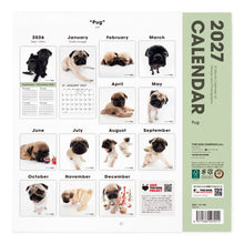 画像をギャラリービューアに読み込む, THE DOG 2027年カレンダー 大判サイズ（パグ）の裏表紙
