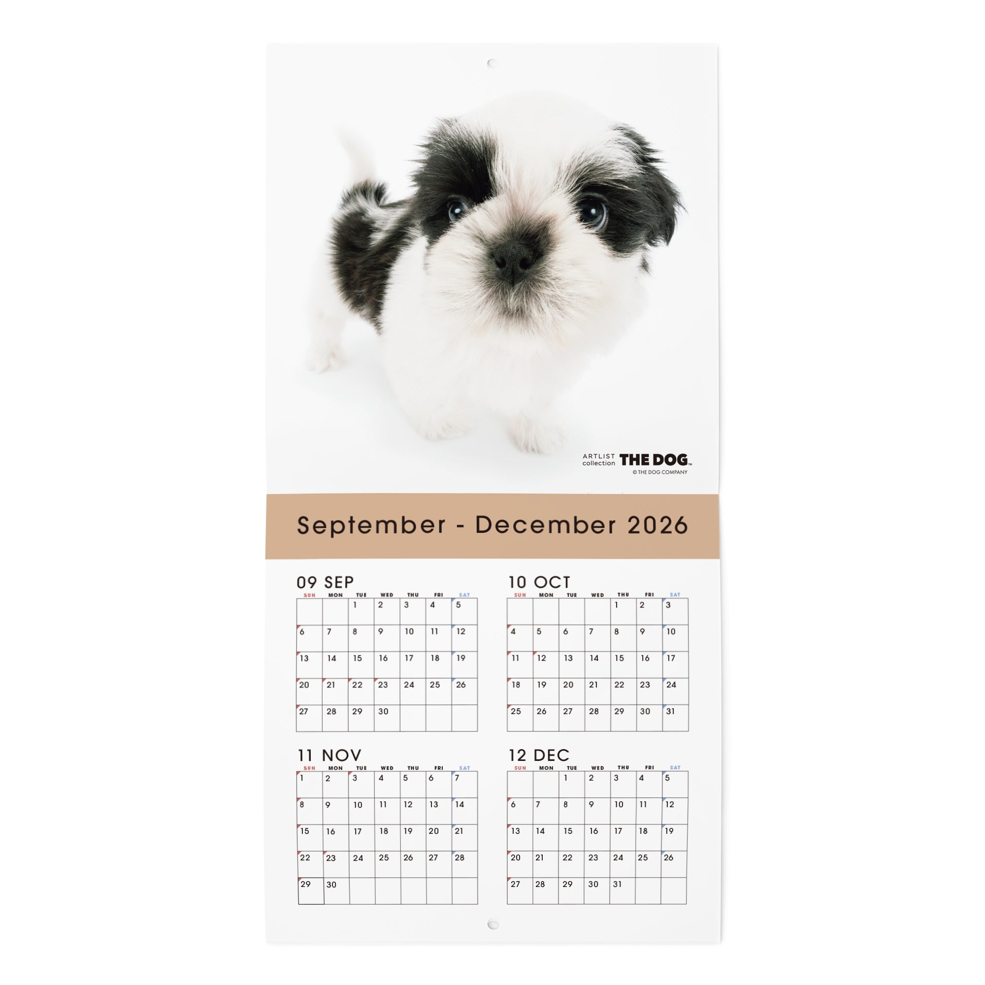 THE DOG 2027年 令和9年カレンダー ミニサイズ（シー・ズー） シール