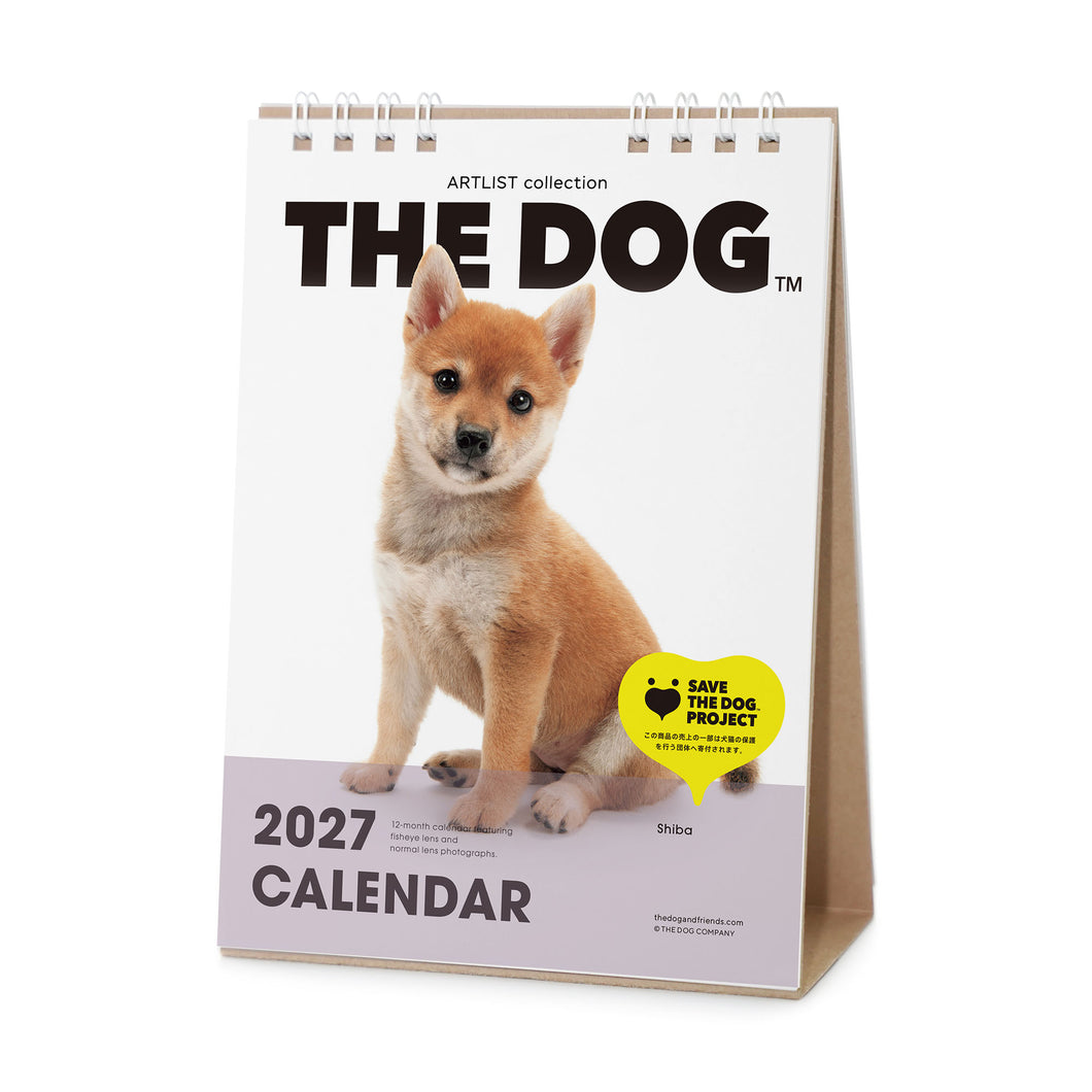 THE DOG 2027年 令和9年カレンダー 卓上サイズ（柴） シール付き 日本