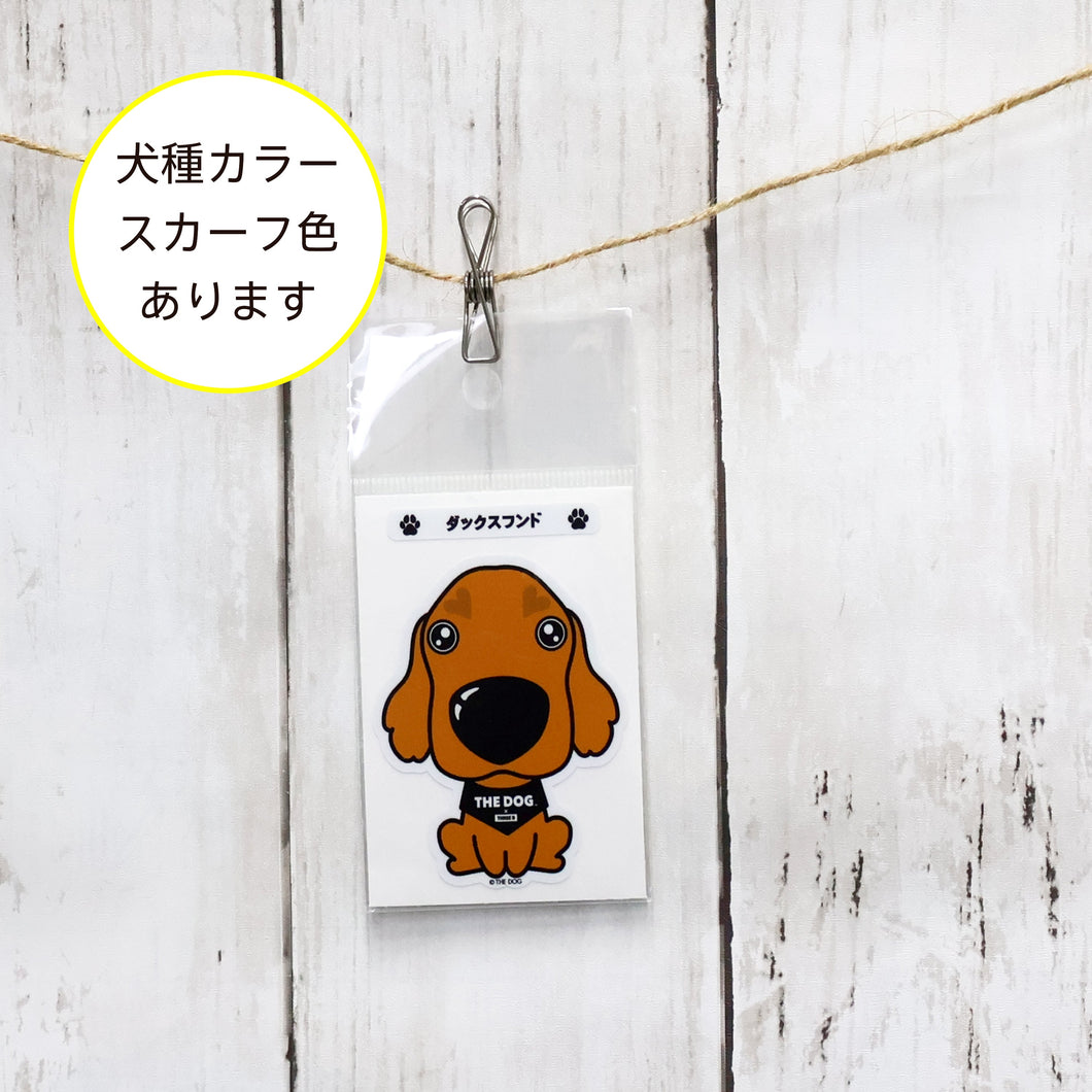 THE DOG × ThreeB ステッカー ダックスフンド