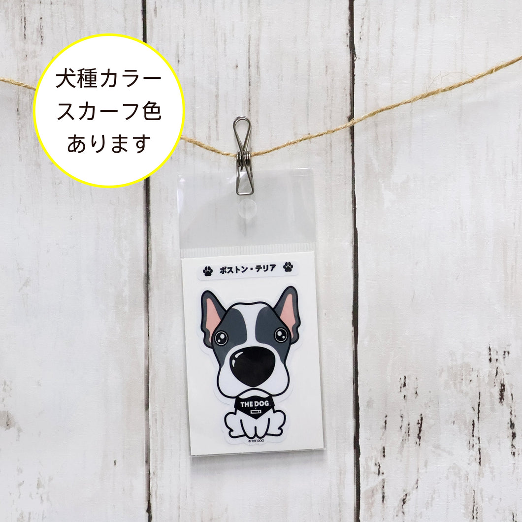 THE DOG × THREEB sticker Boston Terrier