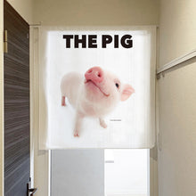 画像をギャラリービューアに読み込む, のれん THE PIG ブタ（ピンク1 90cm丈）
