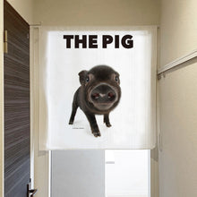 画像をギャラリービューアに読み込む, のれん THE PIG ブタ（黒1 90cm丈）
