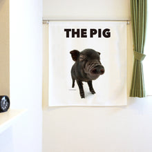 画像をギャラリービューアに読み込む, のれん THE PIG ブタ（黒2 90cm丈）

