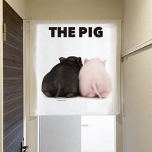画像をギャラリービューアに読み込む, のれん THE PIG ブタ（2匹2 90cm丈）

