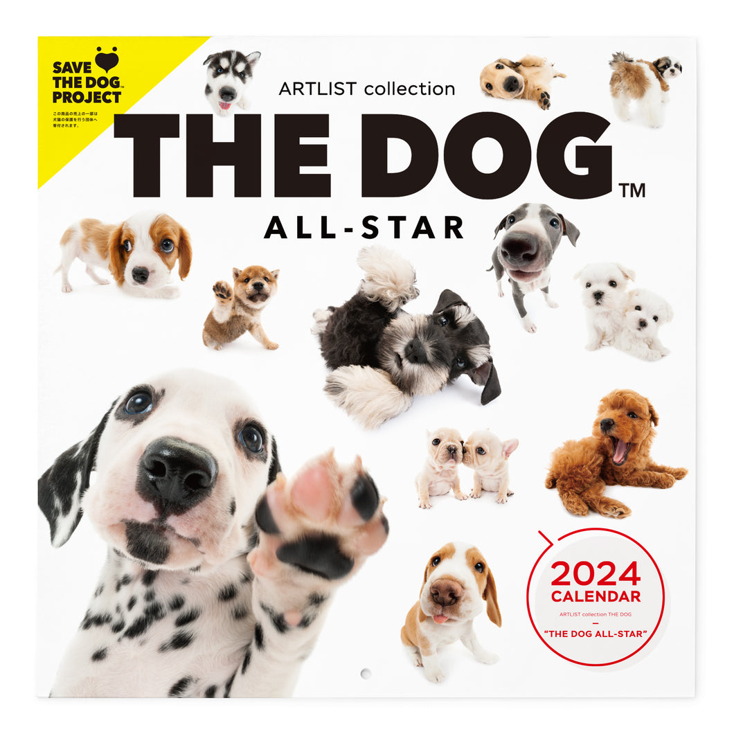THE DOG 2024 Calendar Large format size (all -star)