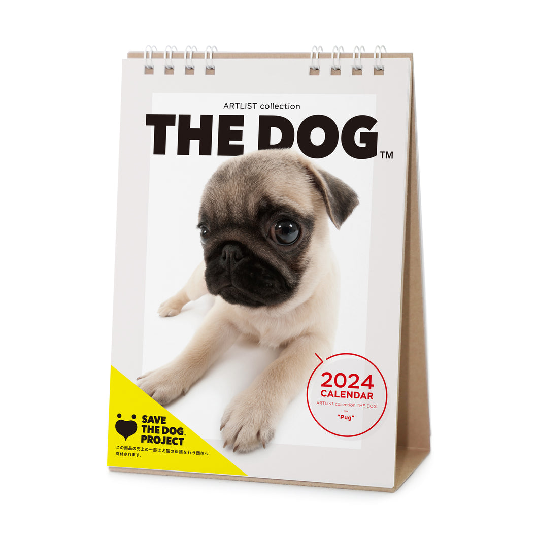 THE DOG 2024年カレンダー 卓上サイズ（パグ）