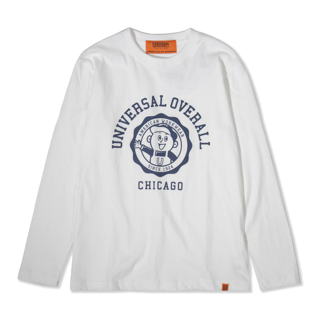 【大人用】UNIVERSAL OVERALL DG ロングスリーブTシャツ (ホワイト)