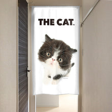 Load image into Gallery viewer, のれん THE CAT エキゾチックショートヘア（ブラック&amp;ホワイト 150cm丈）
