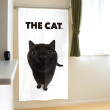 Load image into Gallery viewer, のれん THE CAT ブリティッシュショートヘア（ブラック 150cm丈）
