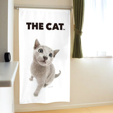 画像をギャラリービューアに読み込む, のれん THE CAT ロシアンブルー(150cm丈)
