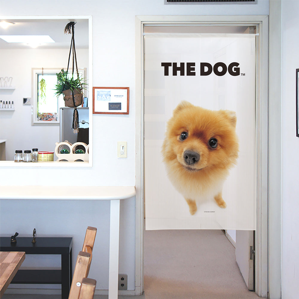 のれん THE DOG ポメラニアン（オレンジ 150cm丈）