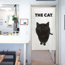 Load image into Gallery viewer, のれん THE CAT ブリティッシュショートヘア（ブラック 150cm丈）
