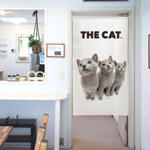 画像をギャラリービューアに読み込む, のれん THE CAT ロシアンブルー（3匹 150cm丈）
